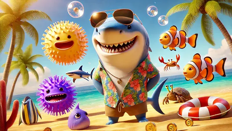 Kontrol permainan tembak ikan pada layar mobile
